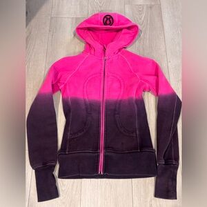 Lululemon Scuba Hoodie Special Edition Dip Dye Ombre Pink Purple size 2